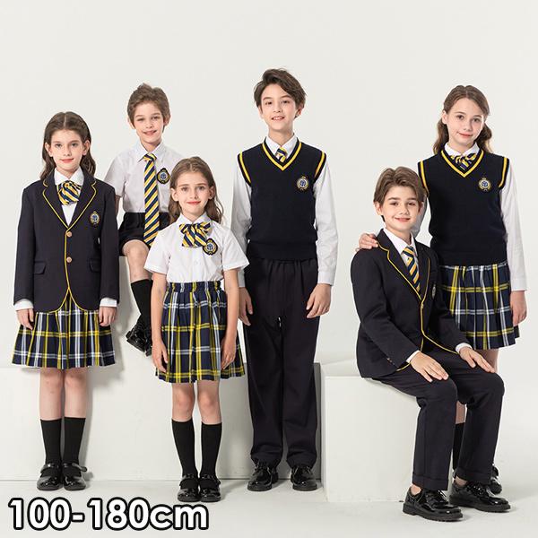 学生服 子供服 韓国風 ピアノ発表会 上下セット キッズスーツ キッズフォーマルスーツ 女の子 男の...
