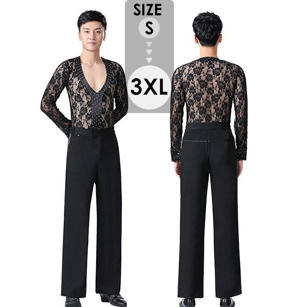 男性社交ダンス衣装 競技用 ラテンダンスシャツ メンズラテンシャツ 男性用 ダンス衣装　ダンスウェア...