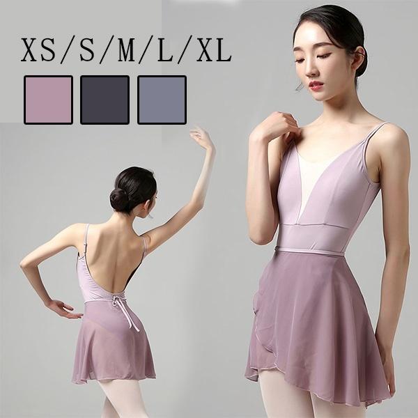 新作登場！バレエ レオタード 大人 Vネック キャミソール 春 夏 秋 冬 新体操