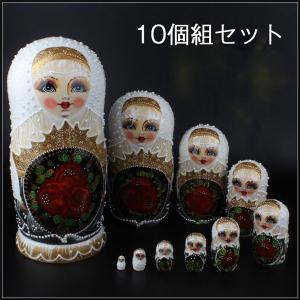 ロシア 人形 マトリョーシカ クリスマス 7組 7個組セット 民芸 お土産
