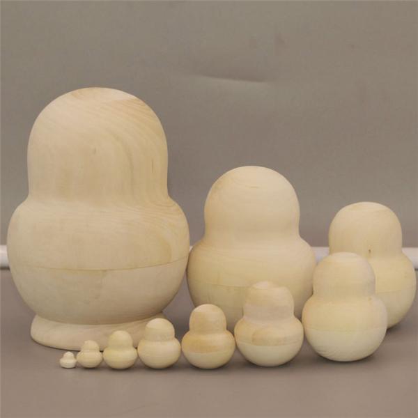 マトリョーシカ 白木 人形 トールペイント 絵付け 手作り キット 白木マトリョーシカ 10個組 D...