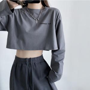 ショート丈 スウェット トップス レディース ...の詳細画像5