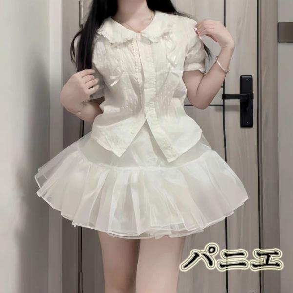 パニエ レディース ボリューム チュール ミニ スカート インナー ロリータ ドレス用 コスプレ 発...