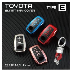 トヨタ キーケース スマートキーケース アクセサリー TOYOTA スマートキーカバー タイプE ボタンマーク入 全4色×2タイプ KC6-TYE メール便(ネコポス)送料無料