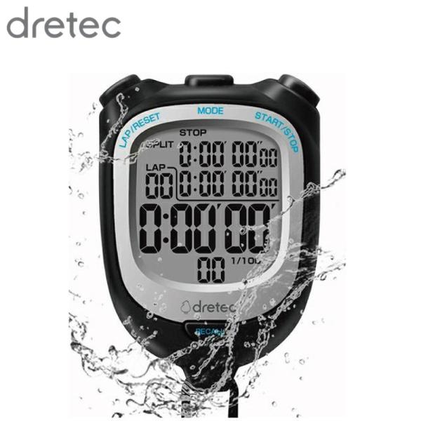 dretec ストップウォッチ スピールW ブラック SW-122BK| ストップウォッチ デジタル...
