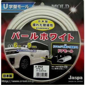 ドアモール 車 ドアホワイトモール RCP 日本製 クリエイト 1台分 U字型 ドアガード ドアモー...