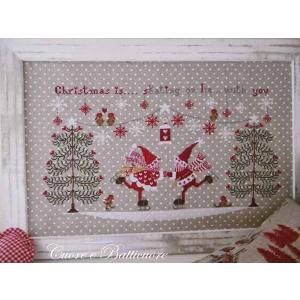 イタリアのクロスステッチ 刺繍図案 Cuore e Batticuore