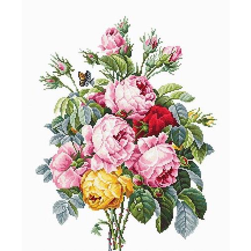 メール便送料無料 ルーカス Luca-S クロスステッチ刺繍キット バラ 16ct 植物 花