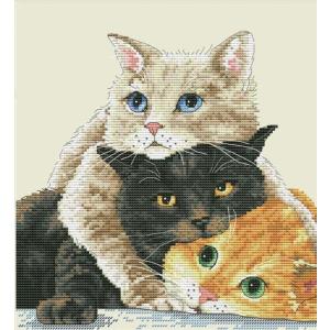 クロスステッチ 刺繍 キット オランタ OLanTA ファーリーフレンズ 16ct 猫 動物 クロス...