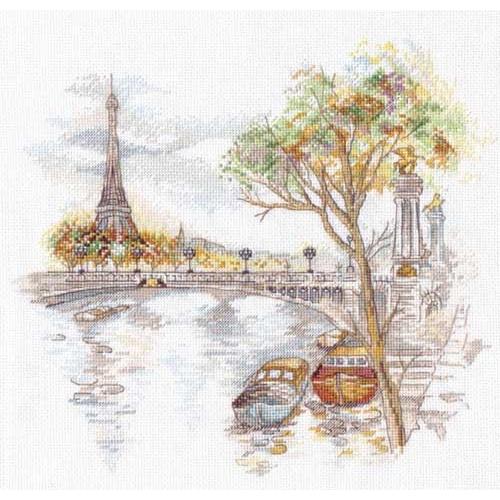 メール便送料無料 クロスステッチ刺繍キット オーブン OVEN パリの秋 16ct 風景 景色