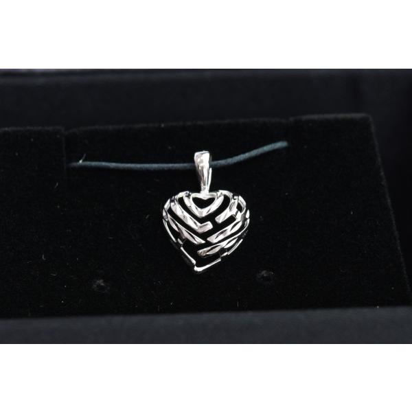 マウイダイバーズジュエリー ペンダントトップ 14K ホワイトゴールド アロハ・ハート