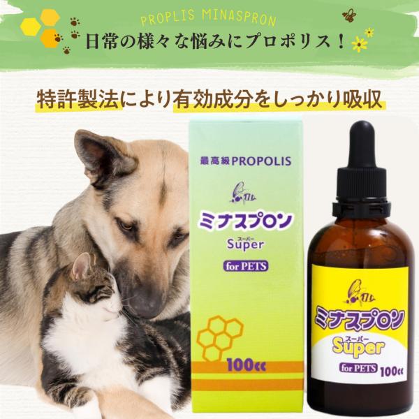 【正規販売店】 ミナスプロン プロポリス 100cc スーパー for PETS ペット用 高濃度 ...