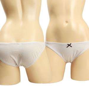 レディース ラベンダー 縞パン 天竺ニット ローライズ コットン ショーツ パンティー かわいい 小さいパンツ 女性 下着 メール便