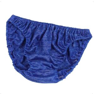 メンズ ロイヤルブルー 麻 リネン シルケットニ...の商品画像