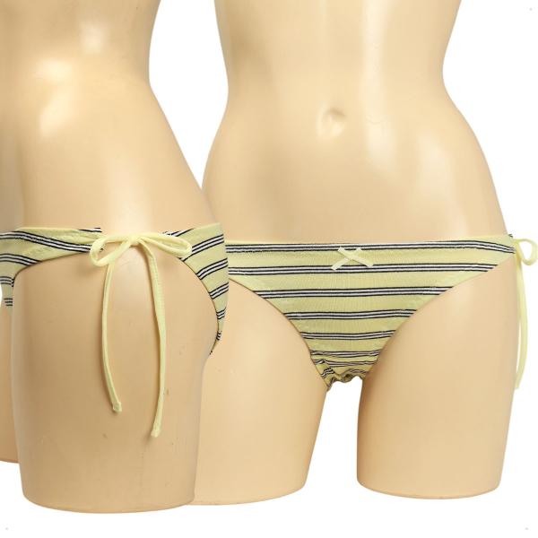 レディース  スリーラインボーダー ベア天  紐パン 横ひも ショーツパンツ パンティー 女性 下着...
