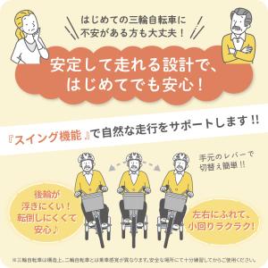 電動アシスト自転車 3輪 ノーパンクタイヤ 三...の詳細画像5