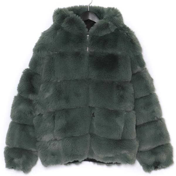 SUPREME × WTAPS 21AW Faux Fur Hooded Jacket Lサイズ グ...