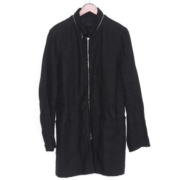ジュンハシモト JUNHASHIMOTO linen coat リネンコート ブラック 3 COT0...