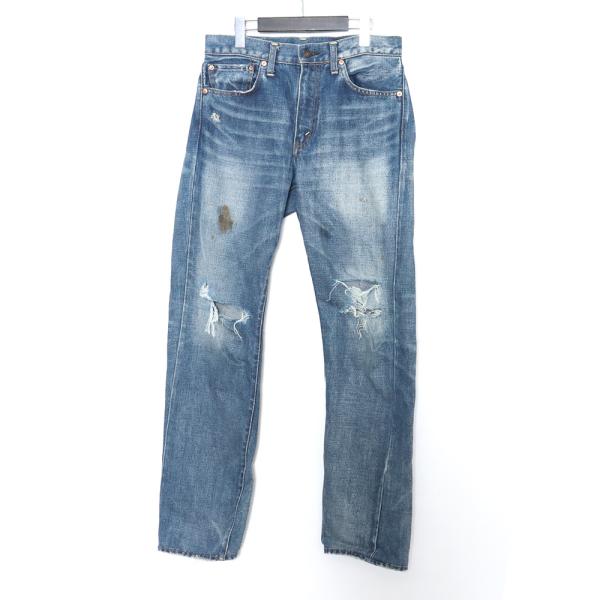 LEVI&apos;S 551ZXX ダブルネーム 復刻 USED加工ダメージデニムパンツ インディゴ W30...