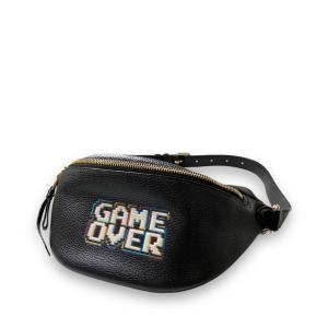 COACH × パックマン GAMEOVER コラボ ボディバッグ ブラック コーチ ウエストポーチ ベルトバッグ｜graiz