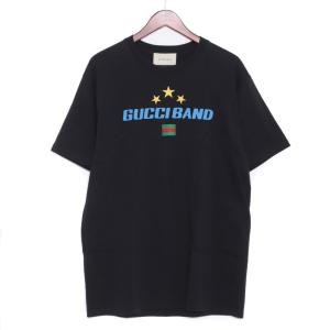 グッチ GUCCI 20SS BAND Logo Tee ブラック Mサイズ バンドロゴ半袖Tシャツ カットソー｜graiz