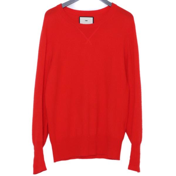 TMT カシミヤプルオーバーニット Lサイズ オレンジ レッド TKN-F1601 ティーエムティー...