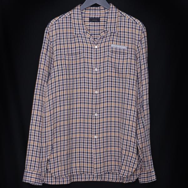 UNDERCOVER レーヨンチェック 長袖シャツ サイズ3 イエロー UCS4403 アンダーカバ...