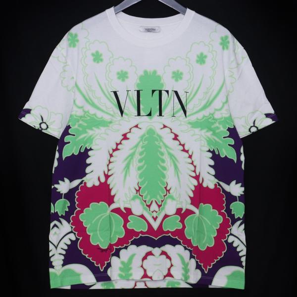 VALENTINO VLTNロゴ プリント Tシャツ Lサイズ ホワイト VV3MG09P7B6 ヴ...