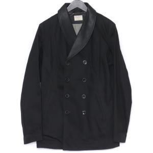 NUDIE JEANS スモーキングジャケット Sサイズ ブラック NJ4190 ヌーディージーンズ SMOKING JACKET Pコート ピー｜graiz