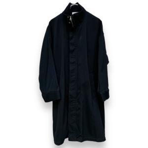 GRAPHPAPER 21AW Hard Twill Stand Collar Coat コート 1 ブラック GM213-10086 グラフペーパー スタンドカラーコート｜graiz