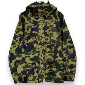A BATHING APE◇90s/スノボジャケット/サルカモ/M/ナイロン/カーキ