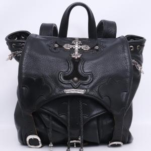 CHROME HEARTS オールド ラージフィリグリークロス ガンスリンガー レザーバックパック ブラック クロムハーツ バッグ リュック ダガージップ backpack bag