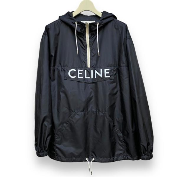 CELINE 22SS WINDBREAKER ウインドブレーカー ジャケット 50 ブラック 2W...