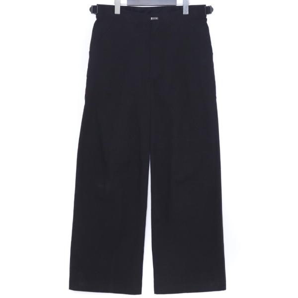 未使用 THE VIRIDI-ANNE Ripstop wide-trousers サイズ2 ブラッ...