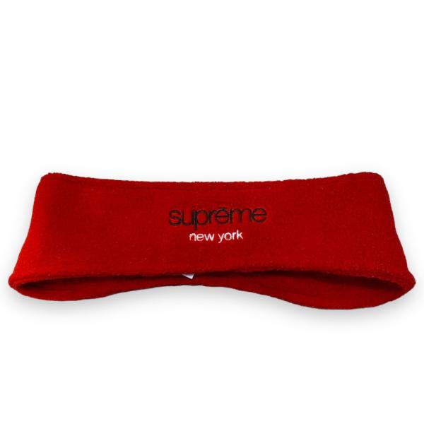 SUPREME 18AW Polartec Headband レッド シュプリーム ロゴ ポーラテッ...