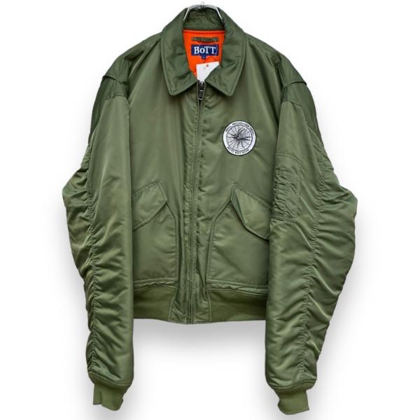 BOTT 23AW Nylon Flight Jacket Lサイズ カーキ 233BoTT02 ボ...