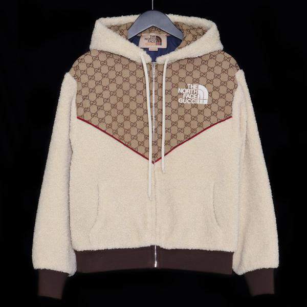 GUCCI × THE NORTH FACE GG Canvas Shearling Jacket ...