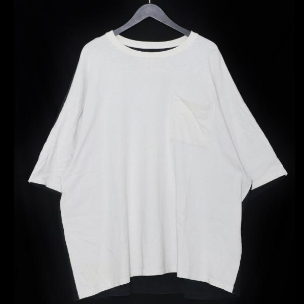 KAPITAL 天竺 2tone ボーンプリント Tシャツ F フリーサイズ ブラック ホワイト E...