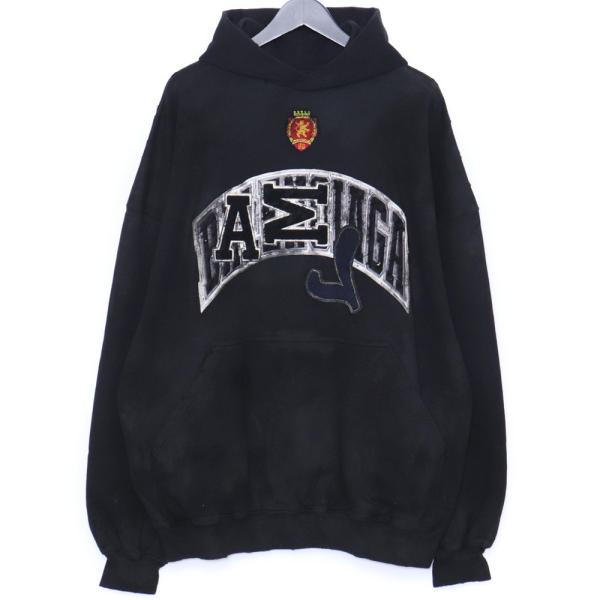 未使用 BALENCIAGA SKATER HOODIE サイズ2 ブラック 739024 TOVN...