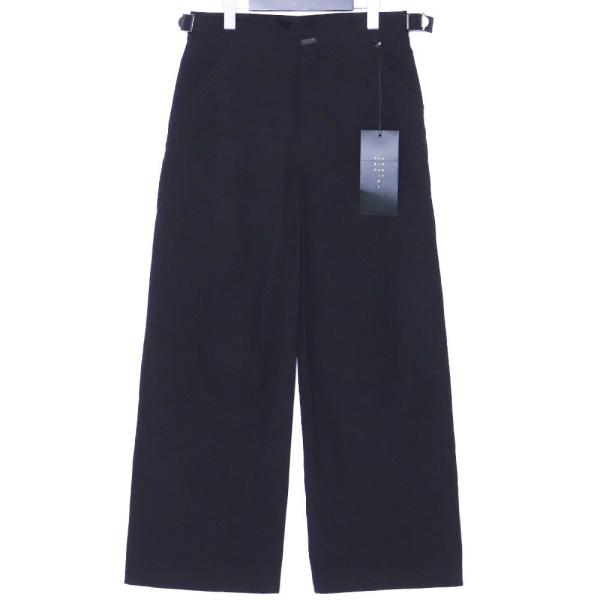 未使用 THE VIRIDI-ANNE Ripstop wide-trousers サイズ1 ブラッ...