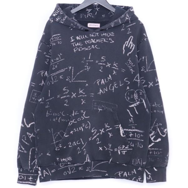 PALM ANGELS ヴィンテージ加工プルオーバースウェットパーカー Sサイズ グレー PMBB0...