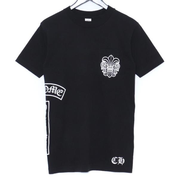 CHROME HEARTS BSフレアサイドロゴポケットTシャツ Sサイズ ブラック 2212-30...