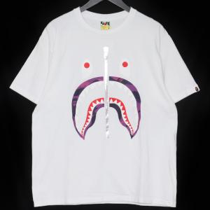 A BATHING APE 23SS COLOR CAMO SHARK TEE Lサイズ ホワイト アベイシングエイプ カラーカモシャークTシャツ 半袖カットソー｜graiz