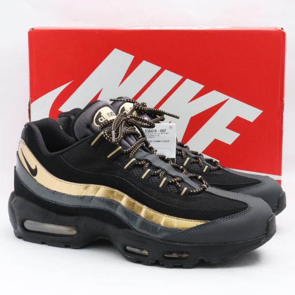 未使用 29.5cm NIKE Air Max 95 Black/Metallic Gold 538...