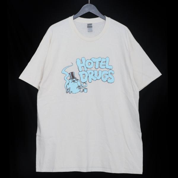HOTEL DRUGS TEE XLサイズ アイボリー ホテル ドラッグス 半袖カットソー tシャツ...
