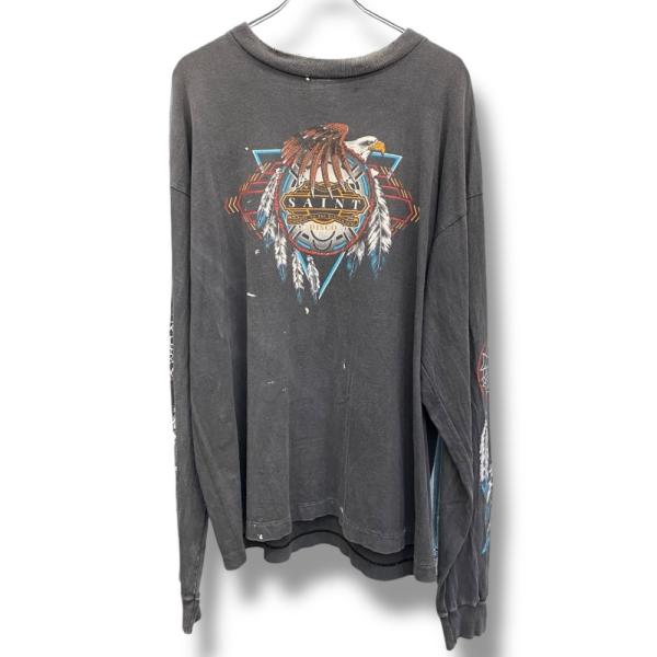SAINT MICHAEL × TEFLON DISCO 25SS LS TEE XLサイズ ブラッ...