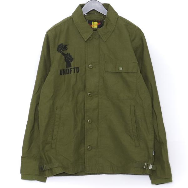 UNDEFEATED Military Jacket Lサイズ カーキ アンディフィーデッド ミリタ...