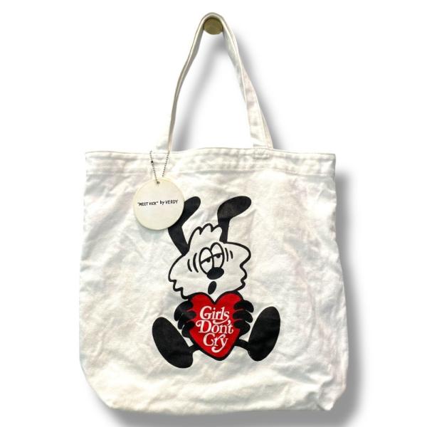 GIRLS DON'T CRY VICK TOTE BAG BY VERDY F ホワイト ガールズ...