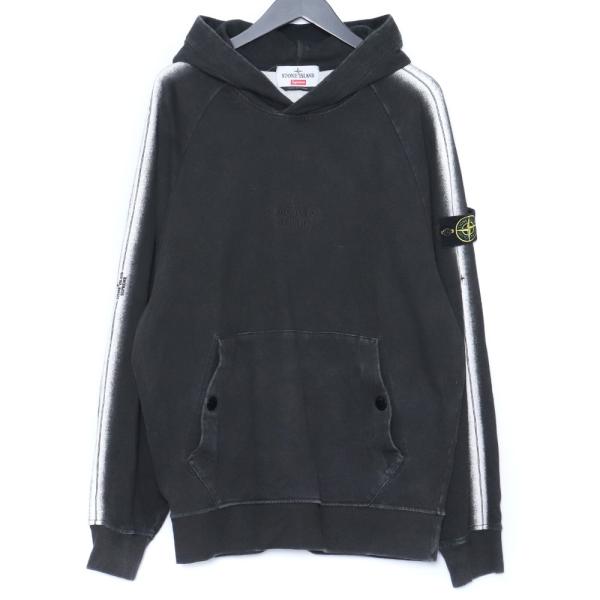 SUPREME × STONE ISLAND Stripe Hooded Sweatshirt Lサ...