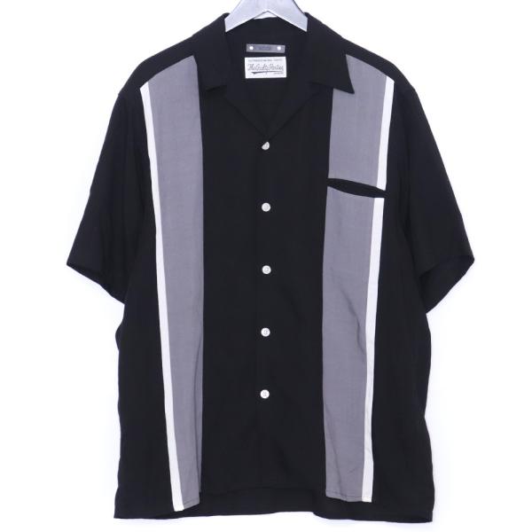 WACKO MARIA × MINEDENIM 50&apos;s SHIRT Sサイズ ブラック ワコマリア...